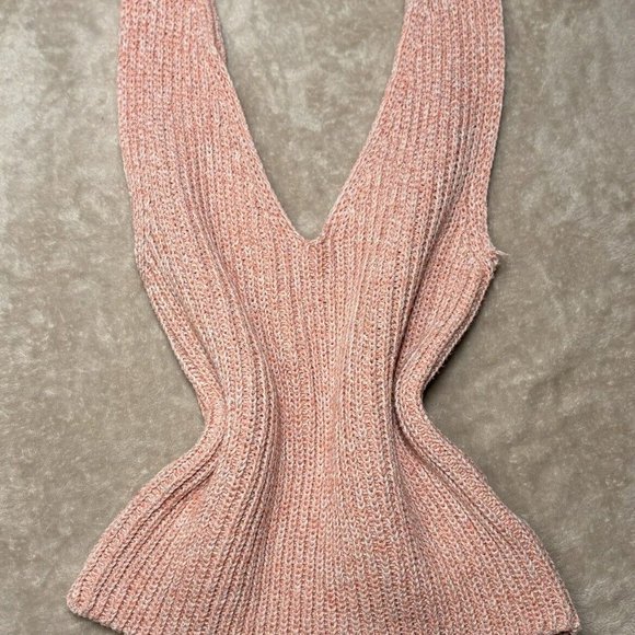 Juicy Couture Cropped Pink Cami Sweater V Neck Size Small - Picture 6 of 9